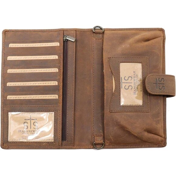 Womens Cowhide Leather Crossbody Organizer Bag with Multiple Compartments - Picture 4 of 6